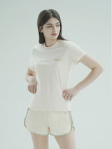 レタリングTシャツ / T1008 LETTERING T-SHIRT_BEIGE