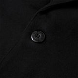 LEATHER LABEL WOOL BLEND BLAZER