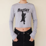 キャットバトラークロップ長袖Tシャツ