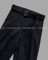 マンスリネンツータックベルトスラックス / Month )  linen two-tuck belt slacks (3 colors)