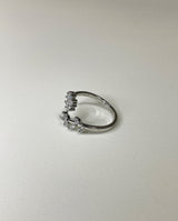 クローバーツーラインリング / clover two line ring (925silver)