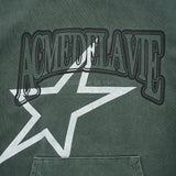 [24SS] STAR AE LOGO PIGMENT WASHING HOODIE GREEEN