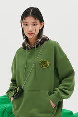 T.D BEAR Wappen Hoodie_Olive (6684845113462)