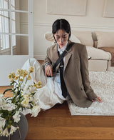 セレーナチェックブレザー / Selena check blazer (1 color)