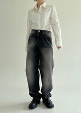 ウィッシュブラックデニムパンツ/no.3618 Wished Black Denim Pants