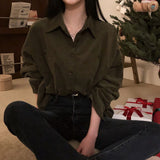 [BELLIDE MADE] Romance Corduroy Loose Fit Shirt & Shirt