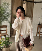 22S/S レースカーディガン (2 color) (6694785450102)