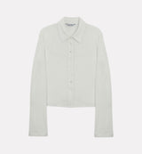 クロッププリーツシャツ / CROP PLEATS SHIRTS (WHITE,SKIN,BLACK)