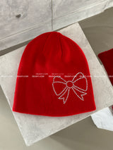 Jewelry ribbon red beanie