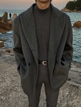 ASCLO Wool Two Tuck Double Jacket (2color)