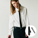 [SILM TIE+CLIP SET] FINE TWILL TIP SHIRT WHITE