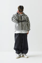 BSR2223FWJK008 STRIPE LOGO PADDING JUMPER WHITE BLACK