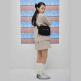 Luna shirring cross baga (black) (6684442755190)