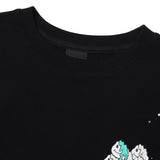 HEART PRINTING PAINTING SWEAT SHIRT-BLACK