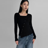 [MADE] Daan Square Neck Diagonal Knit