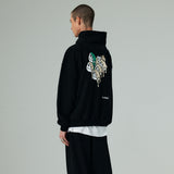 ハートプリンティングパーカー/HEART PRINTING HOODIE-BLACK