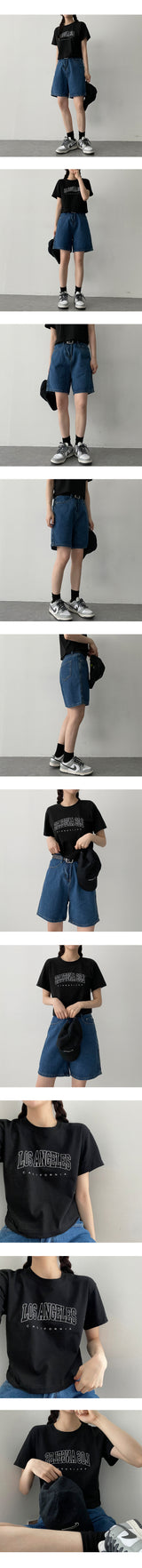 ニューウェルベルトハーフレングスデニムショーツ / Newell Belt Half-Length Denim Shorts