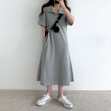 ハーフスリーブカラードドレス / Half Sleeve Collared Dress