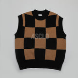 Uno Checker Town Knit Vest (2color) (6677041053814)