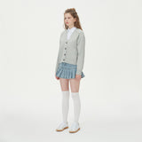 WOOL CROP KNIT CARDIGAN_MINT (6610810830966)