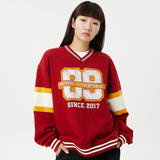 89 ユニフォームVネックスウェットシャツ / (NO napping)89 uniform v neck sweatshirts