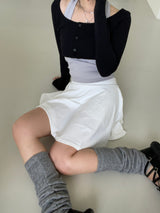 ピュアクロップドカーディガンホルターノースリーブセット / Pure cropped cardigan halter sleeveless set
