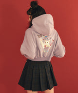 04キャットクロップフードジップアップ  / 0 4 cat crop hood zip-up - VIOLET (4579925360758)