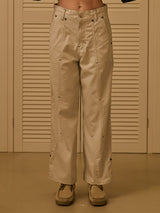 バータックチノパンツ/BAR TACK CHINO PANTS (BEIGE)