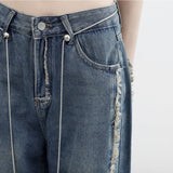 Weather Cable Vintage Denim Pants (belt set)