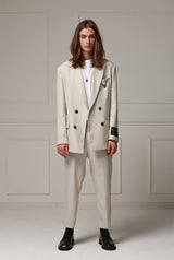 Cropped slacks - Ivory (4622120616054)