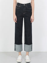 ロールアップワイドデニムパンツ / W76 ROLL-UP WIDE DENIM PANTS
