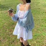 [調整可能ストラップ] カンカンスリーブレスドレス