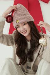 SM:]E PATCH BEANIE PINK MELANGE (6639323414646)