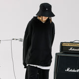 オーバーフィットレタリングパーカー/OVERFIT LETTERING HOODIE-BLACK