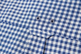 ギンガムチェックシャツS101/Gingham Check shirt S101 Blue