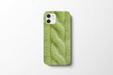(12 light green) Twisted Knitted matte phone case