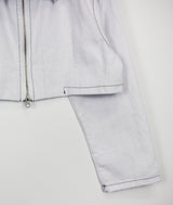 ステッチリネンクロップジャケット/Stitched Linen Crop Jacket (3color)