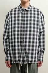 オンブルポケットシャツジャケット / OMBRE POCKET SHIRKET(SHIRTS JACKET)-MARS BLACK