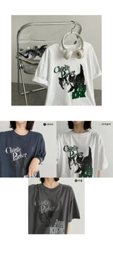 トールキャットショートスリーブTシャツ / Tall cat short sleeve T-shirt