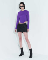 ピンタックジャージートップ / Pintuck Jersey Top _ Purple