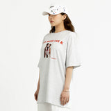 K プリントショースリーブTシャツ / K PRINTING SHORT-SLEEVED T-WHITE MELANGE