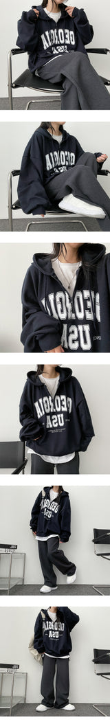 Jia Wang Over Half Zip-Up Hoodie