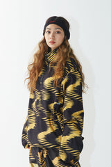 ウェーブフリースプルオーバー / BSR2223FWPO002 ZGZG WAVE FLEECE PULLOVER GOLD BLACK