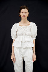 Magnolia puffy cotton blouse (6569462497398)