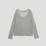 ソフトVTシャツ / SOFT V T-SHIRT, GRAY/ CHARCOAL