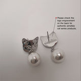 メルビーザキャットシリーズ - パールピアス / Melbie The Cat Series - Pearl Piercing (Silver ver.)