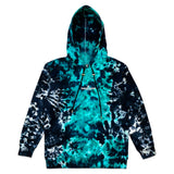 TZ TIE-TILL-DYE HOODIE - GREEN & BLACK (6664231420022)
