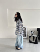 [UNISEX] String checkered shirt