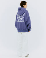 バックスプレータイポフーディー/BACK SPRAY TYPO HOODIE-PURPLE