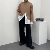 ツーウェイスリットニットウェア/OW Two-way Slit Turtleneck Knitwear (3 colors)